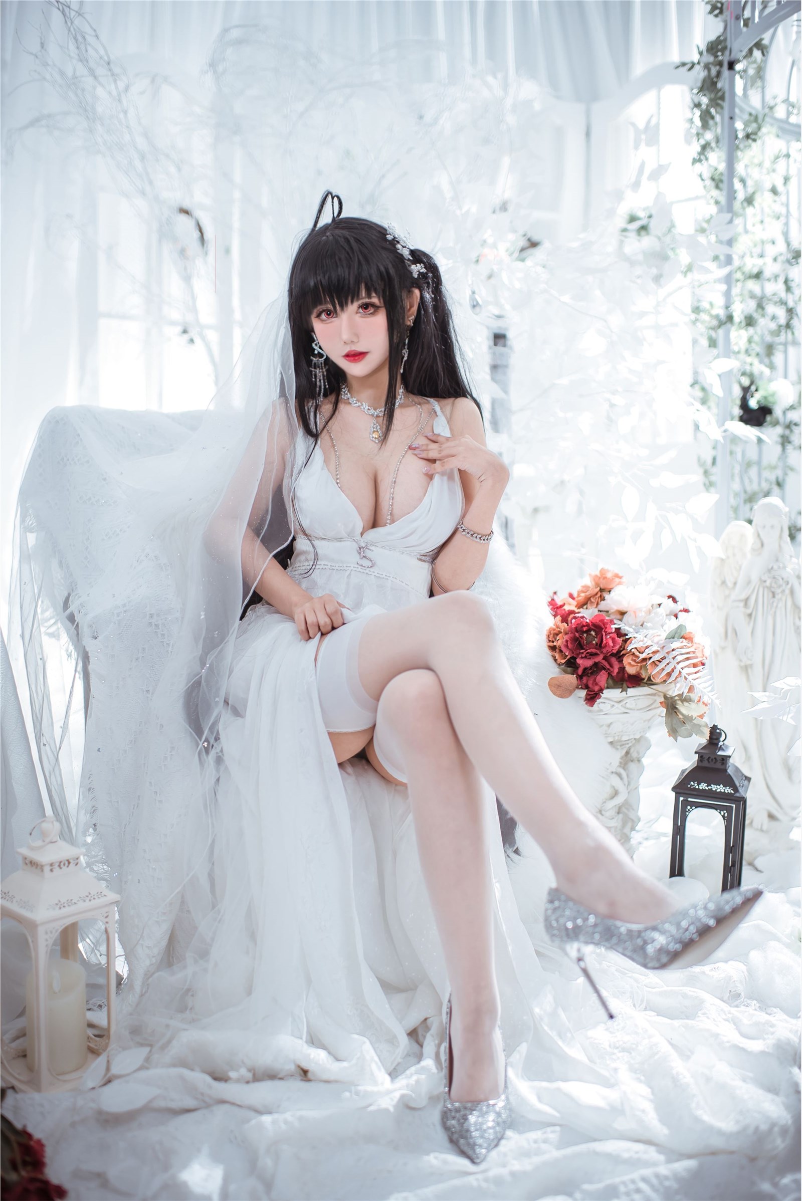 Fairy Moon NO.008 Big Phoenix Wedding Pure White Wedding Dress(11)